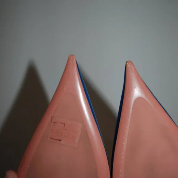 Amina Muaddi Ane PVC Glass 95mm Wedge pumps - Sz 10.5 US / 40.5 EU